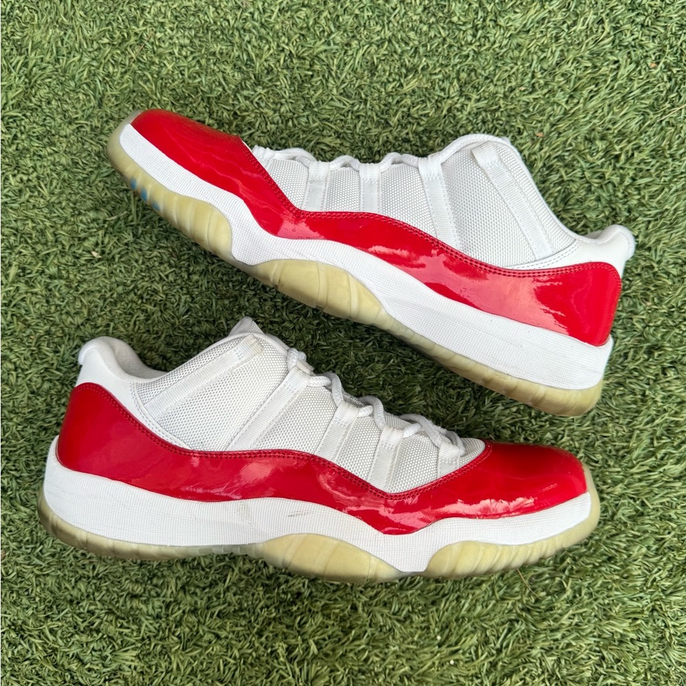Jordan Red and White Athletic Shoes